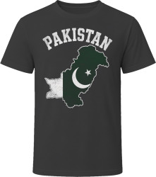 Pakistan Map with Flag Stylish Travel Gift T Shirt