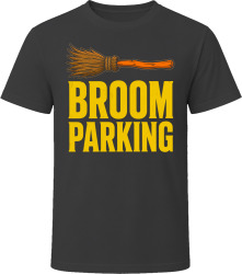 Broom Parking. Humorous Witch Design T Shirt