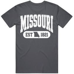 MISSOURI Collegiate Arch. Vintage Varsity Athletic State Pride T Shirt