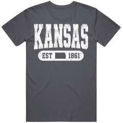 KANSAS Collegiate Arch. Vintage Varsity Athletic State Pride T Shirt