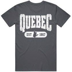QUEBEC Collegiate Arch. Vintage Varsity Regional Pride T Shirt