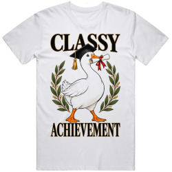 Goose with a Graduation Cap. Classy Achievement T Shirt