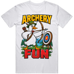 Goose with a Bow and Arrow. Archery Fun T Shirt