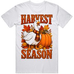 Goose with a Pumpkin. Harvest Season T Shirt