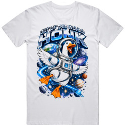 Goose in a Spacesuit. Cosmic Humor T Shirt