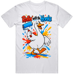 Goose with a Paint Roller. Artistic Humor T Shirt