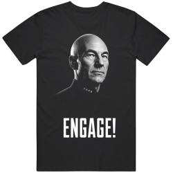 Engage Warp Speed Patrick Stewart T Shirt Engage Warp Speed Patrick Stewart T Shirt