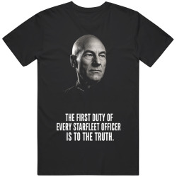 Patrick Stewart The First Duty Officer Quote Portrait T Shirt Patrick Stewart The First Duty Officer Quote Portrait T Shirt