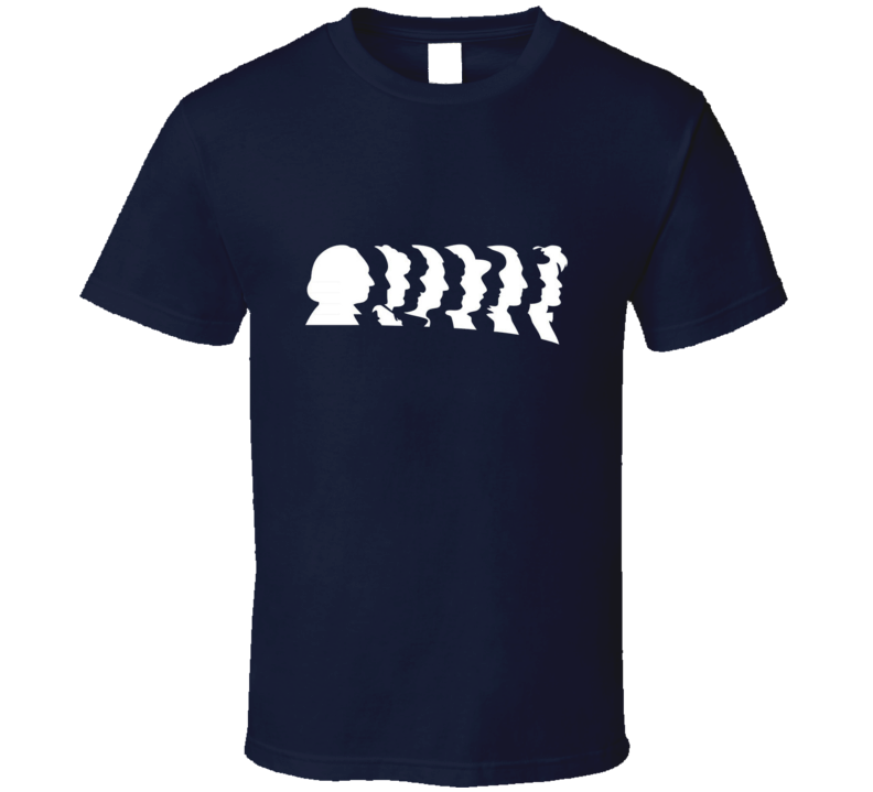Regeneration Dr Who Through The Years Silhouette T Shirt