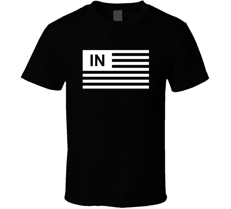 American Flag Indiana IN Country Flag Black And White T Shirt American Flag Indiana IN Country Flag Black And White T Shirt