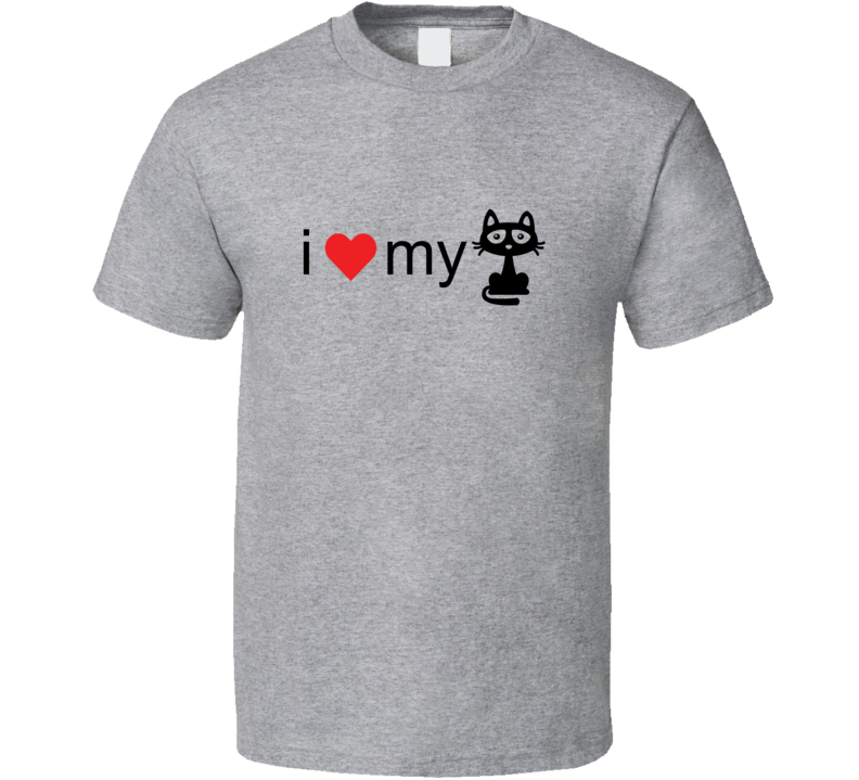I Love My Cat Custom T Shirt I Love My Cat Custom T Shirt