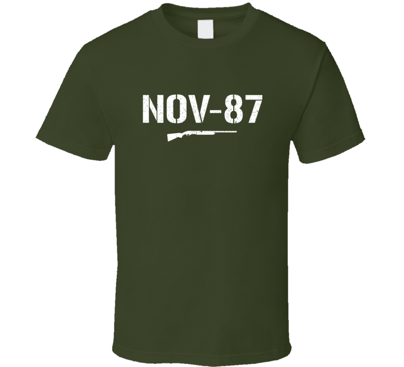 Nov87 Shotgun Military Distressed T Shirt Nov87 Shotgun Military Distressed T Shirt