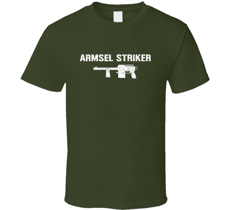 Armsel Striker Shotgun Military Distressed T Shirt Armsel Striker Shotgun Military Distressed T Shirt