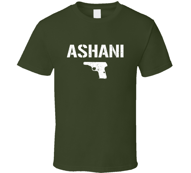 Ashani Pistol Military Distressed T Shirt Ashani Pistol Military Distressed T Shirt