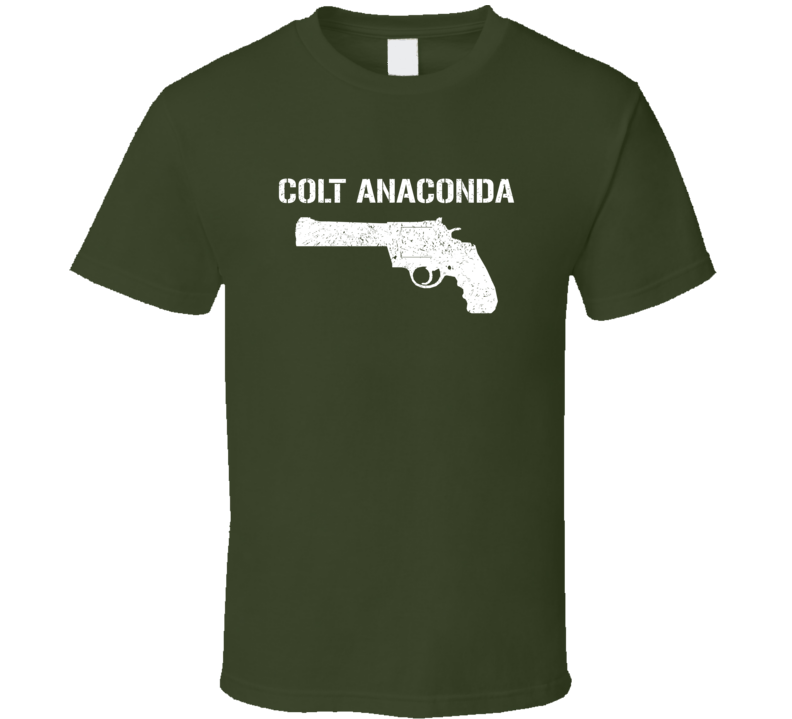Colt Anaconda Revolver Military Distressed T Shirt Colt Anaconda Revolver Military Distressed T Shirt