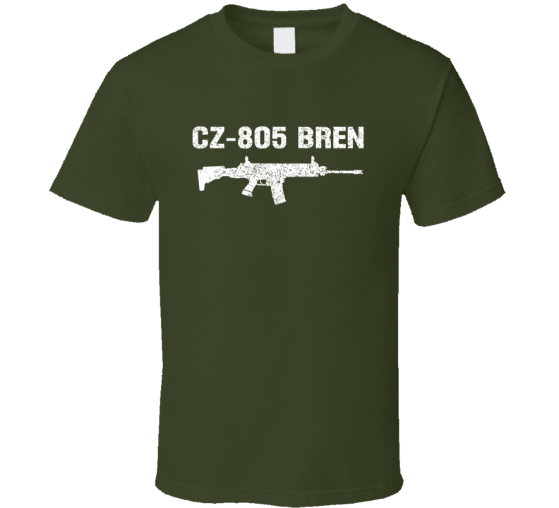 Cz805 Bren Rifle Military Distressed T Shirt Cz805 Bren Rifle Military Distressed T Shirt