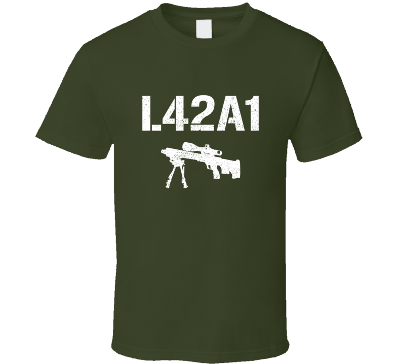 L42a1 Sniper Rifle Military Distressed T Shirt L42a1 Sniper Rifle Military Distressed T Shirt