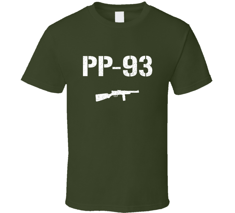 Pp93 Submachine Gun Military Distressed T Shirt Pp93 Submachine Gun Military Distressed T Shirt