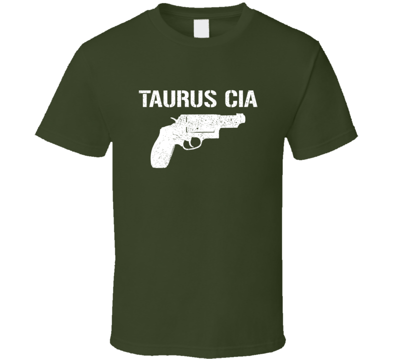 Taurus Cia Revolver Military Distressed T Shirt Taurus Cia Revolver Military Distressed T Shirt
