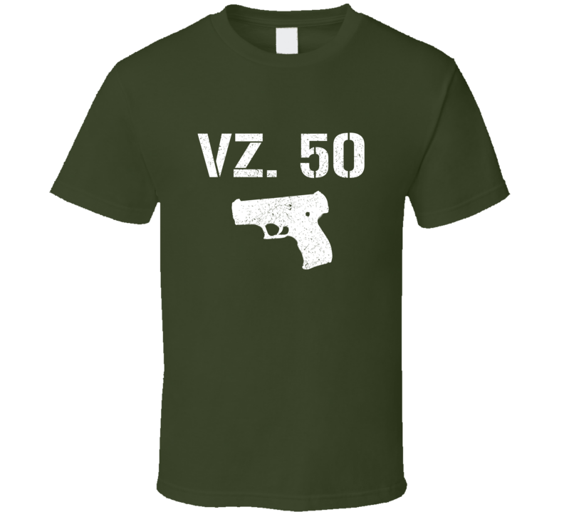 Vz 50 Pistol Military Distressed T Shirt Vz 50 Pistol Military Distressed T Shirt