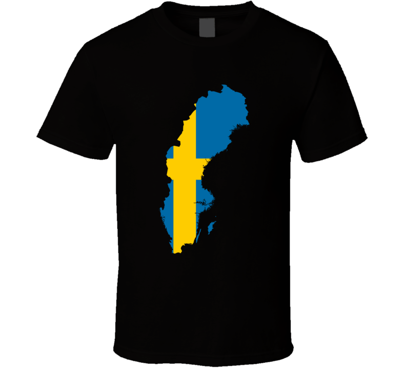 Sweden Flag Map T Shirt Sweden Flag Map T Shirt