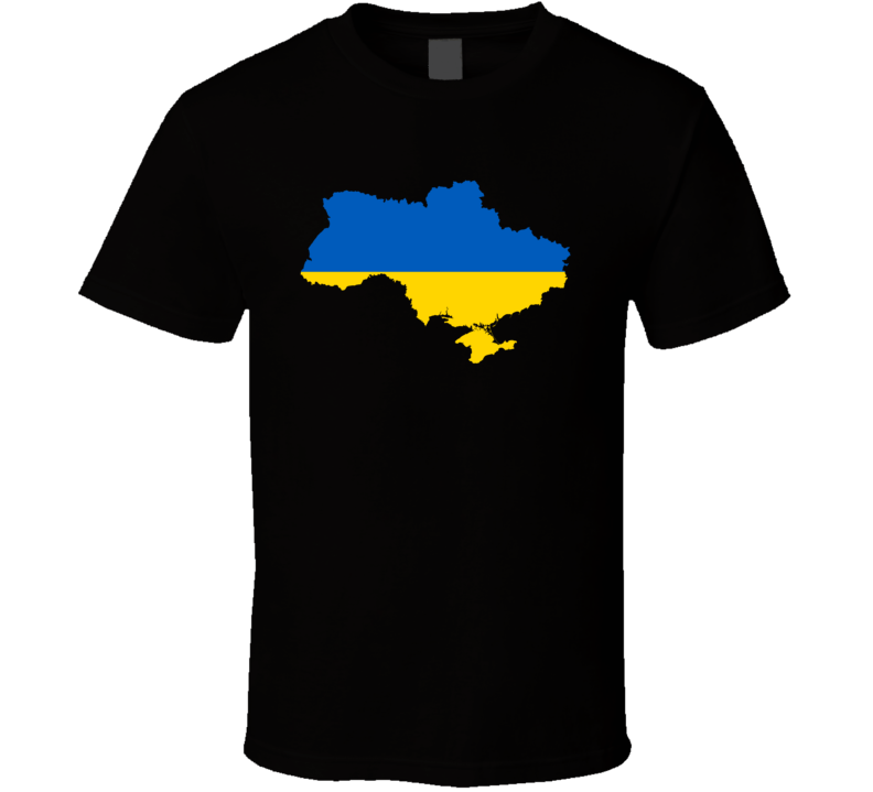 Ukraine Flag Map T Shirt Ukraine Flag Map T Shirt