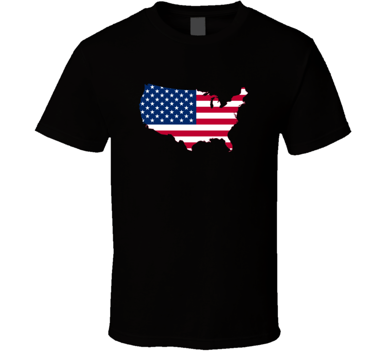 USA Flag Map T Shirt USA Flag Map T Shirt
