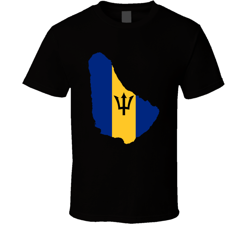 Barbados Flag Map T Shirt Barbados Flag Map T Shirt