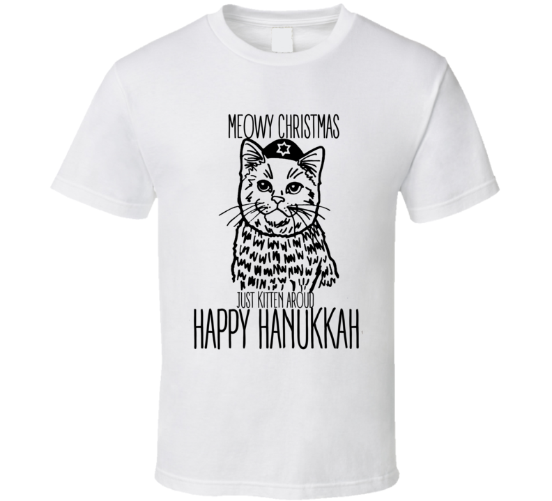 Funny Hanukkah Cute Kitten Holiday Shirt Funny Hanukkah Cute Kitten Holiday Shirt