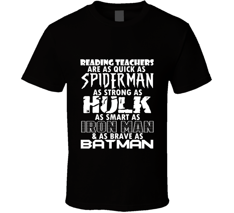 Reading Teachers Funny Comic Book Superhero T Shirt Reading Teachers Funny Comic Book Superhero T Shirt