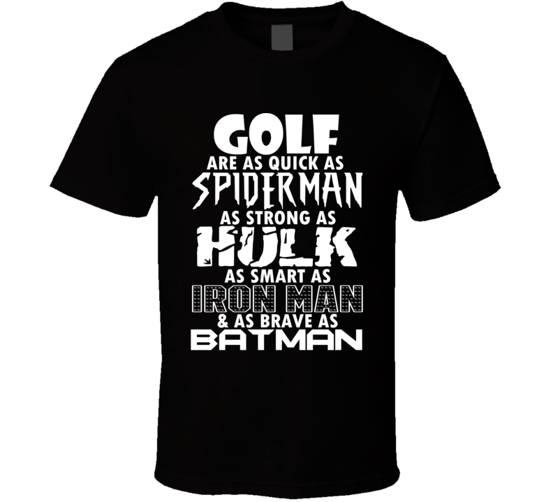 Golf Funny Comic Book Superhero T Shirt Golf Funny Comic Book Superhero T Shirt