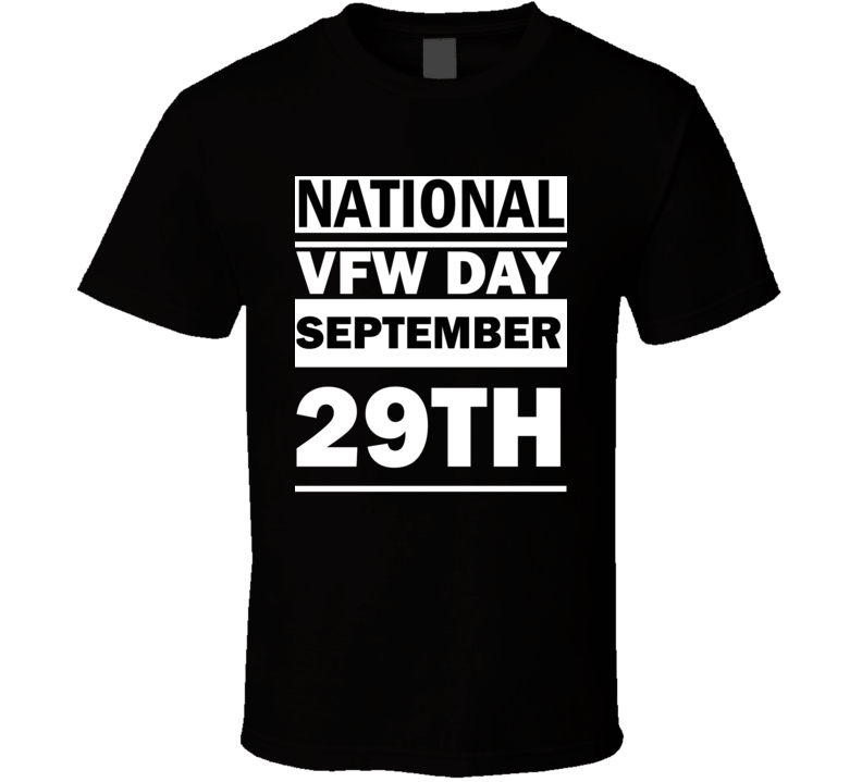 National VFW Day September 29th Calendar Day Shirt National VFW Day September 29th Calendar Day Shirt