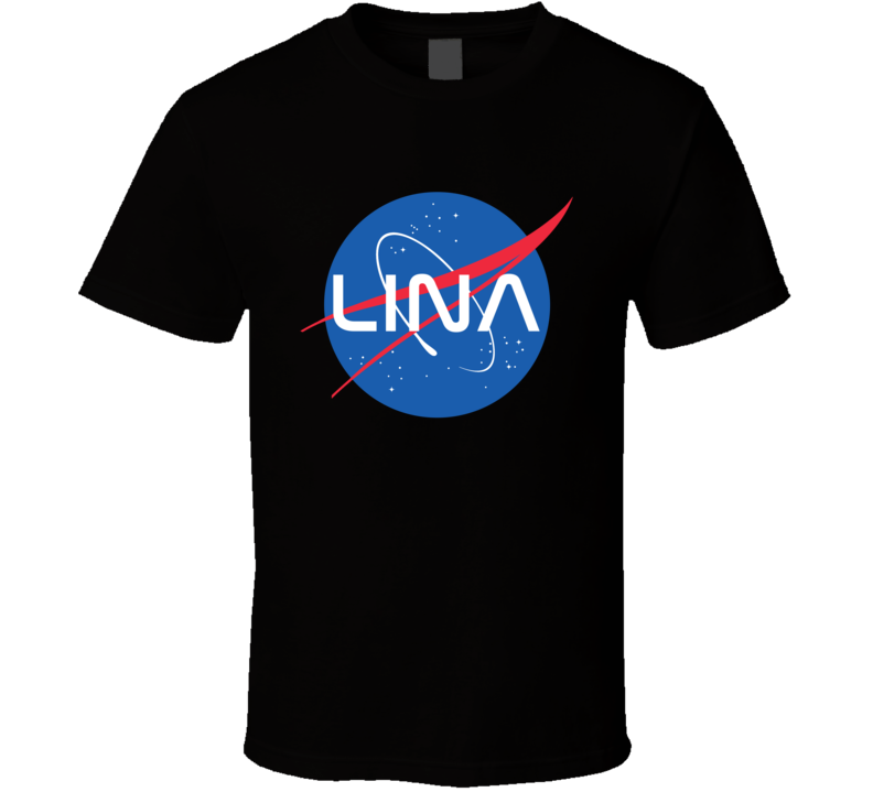 Lina NASA Logo Your Name Space Agency T Shirt Lina NASA Logo Your Name Space Agency T Shirt