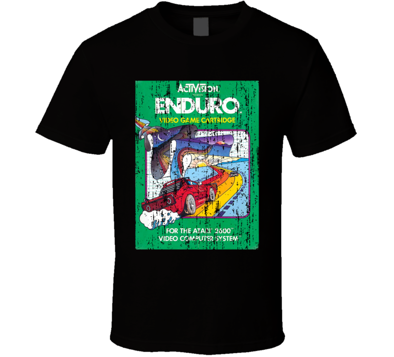 Activision Enduro Vintage Atari Video Game Box Cool T Shirt Activision Enduro Vintage Atari Video Game Box Cool T Shirt