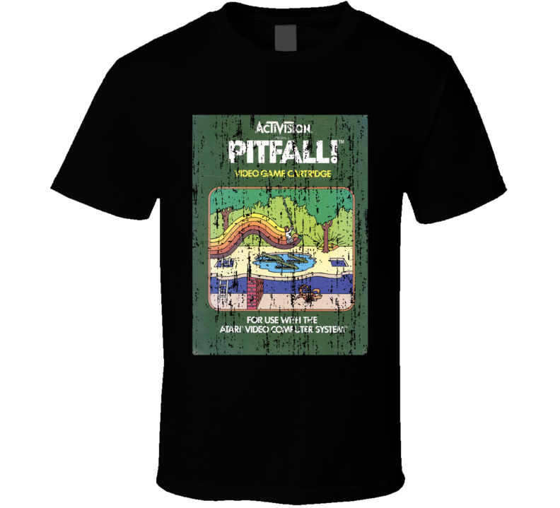 Activision Pitfall Vintage Atari Video Game Box Cool T Shirt Activision Pitfall Vintage Atari Video Game Box Cool T Shirt