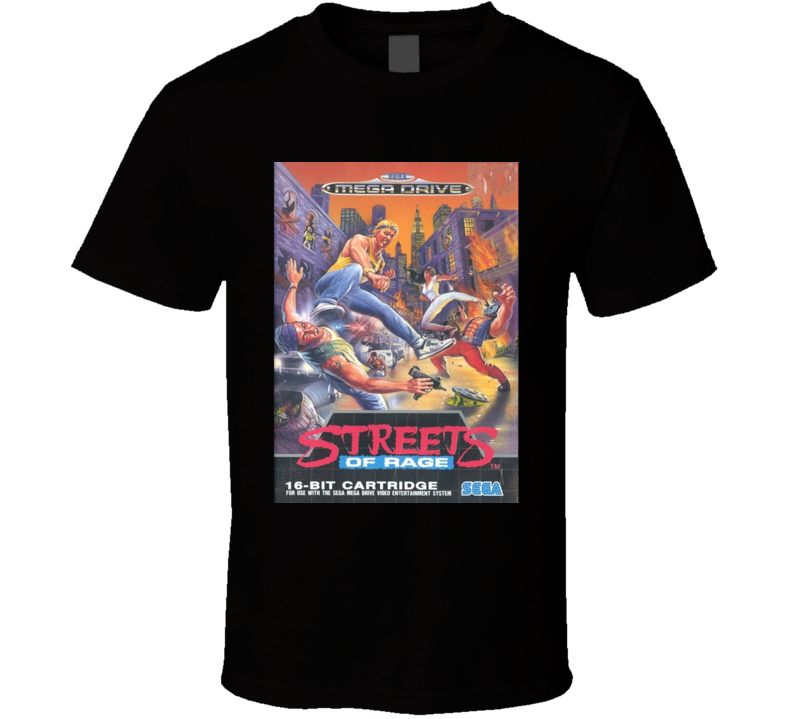 Streets Of Rage Vintage Sega Video Game Box Cool T Shirt Streets Of Rage Vintage Sega Video Game Box Cool T Shirt