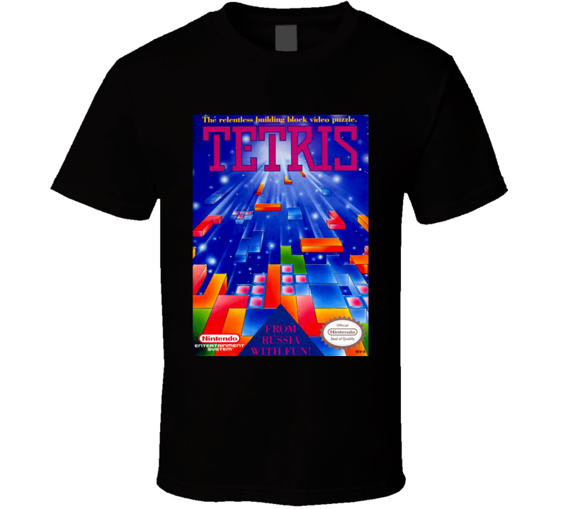 Tetris Nintendo Video Game Box Cool T Shirt Tetris Nintendo Video Game Box Cool T Shirt