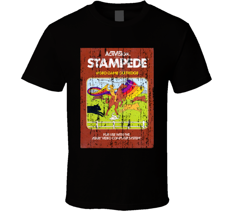 Activision Stampede Vintage Atari Video Game Box Cool T Shirt Activision Stampede Vintage Atari Video Game Box Cool T Shirt