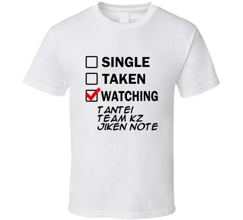 Life Is Short Watch Tantei Team KZ Jiken Note Anime TV T Shirt