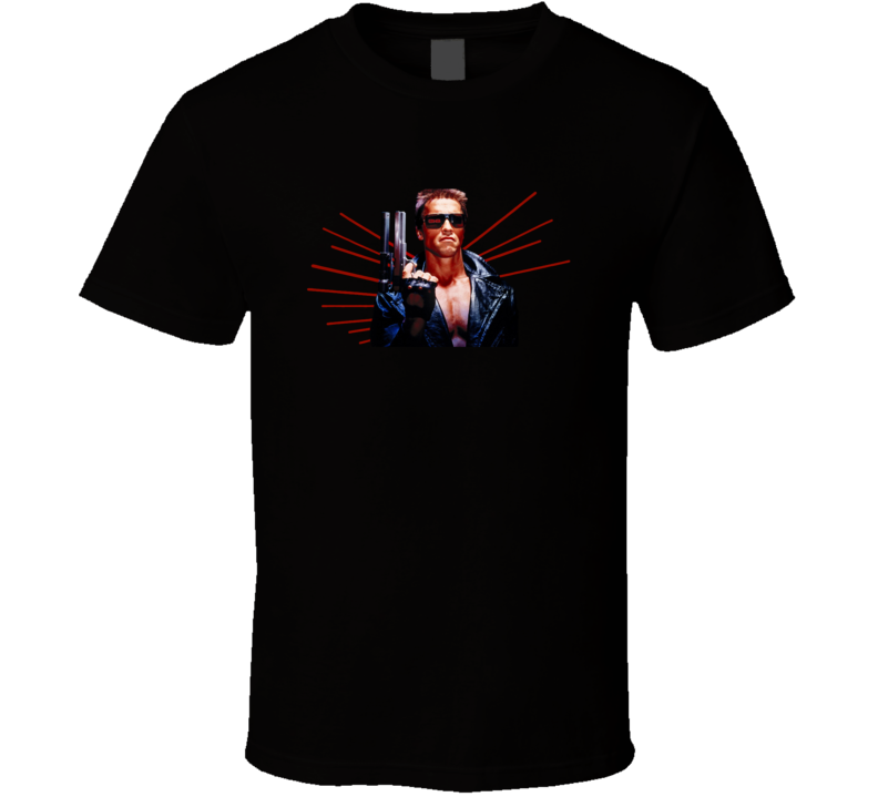 Terminator Arnold Schwarzenegger Weapon Movie T Shirt 