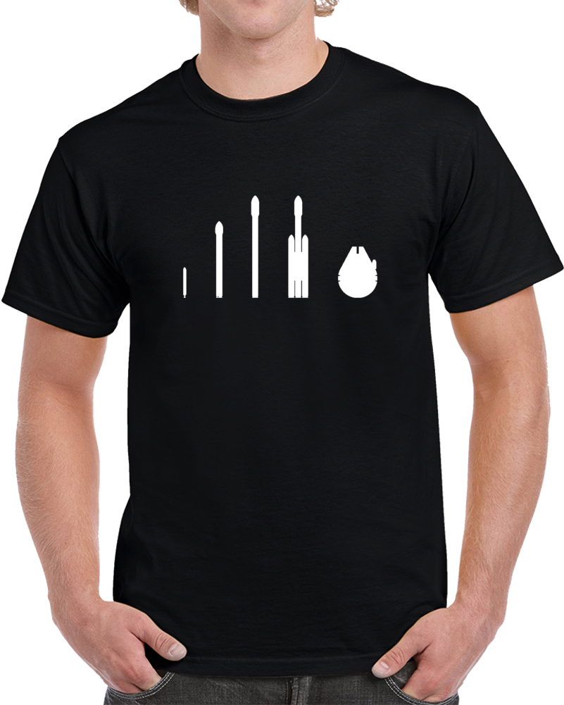 Falcon Evolution Falcon 1 Falcon 9 Falcon Heavy Millennium Falcon t Shirt Falcon Evolution Falcon 1 Falcon 9 Falcon Heavy Millennium Falcon t Shirt