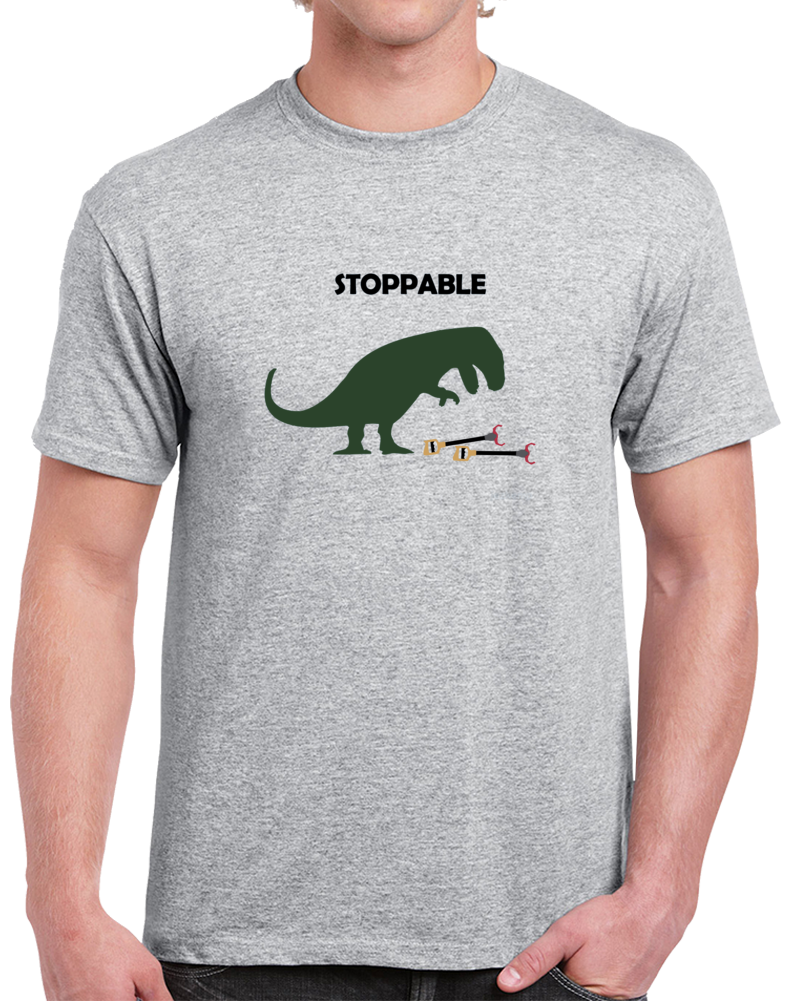 Stoppable T-Rex Tyrannosaurus Parody Claw Clever T Shirt Stoppable T-Rex Tyrannosaurus Parody Claw Clever T Shirt