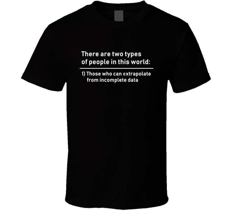 Two Types Of People Extrapolate Incomplete Data Funny Geek T Shirt
