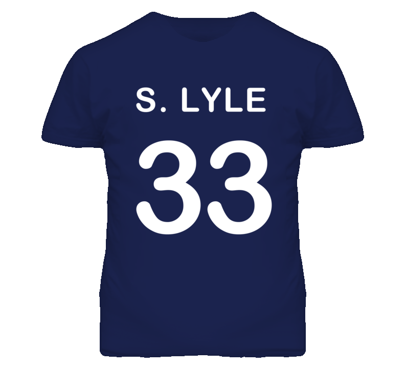 Custom Jersey S Lyle 33 BACK PRINT T Shirt Custom Jersey S Lyle 33 BACK PRINT T Shirt