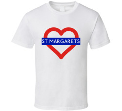 Love London Underground Tube St Margarets Heart Design England T Shirt 31555727