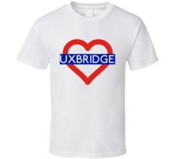 Love London Underground Tube Uxbridge Heart Design England T Shirt 31555793