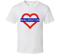 Love London Underground Tube Wallington Heart Design England T Shirt 31555797