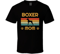 Boxer Mom T Shirt Popular Dog Breed Mothers Day Gift Present For Women