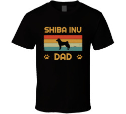 Shiba Inu Dad T Shirt Popular Dog Breed Fathers Day Gift Present For Men