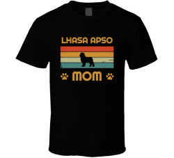 Lhasa Apso Mom T Shirt Popular Dog Breed Mothers Day Gift Present For Women